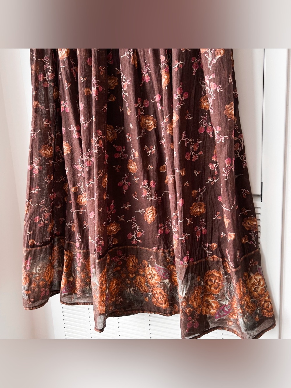 Free People Lysette brown boho floral maxi dress - Picture 6 of 15